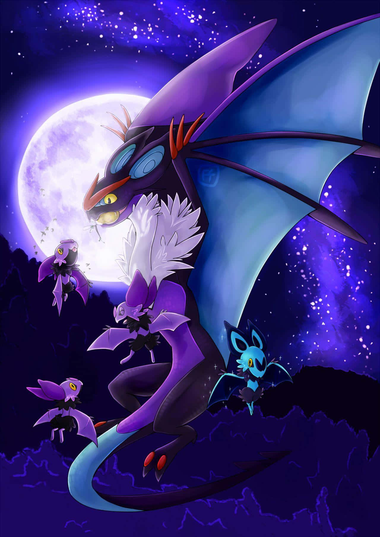 1280x1810 Download Noivern With Noibat And Shiny Noibat Wallpaper
