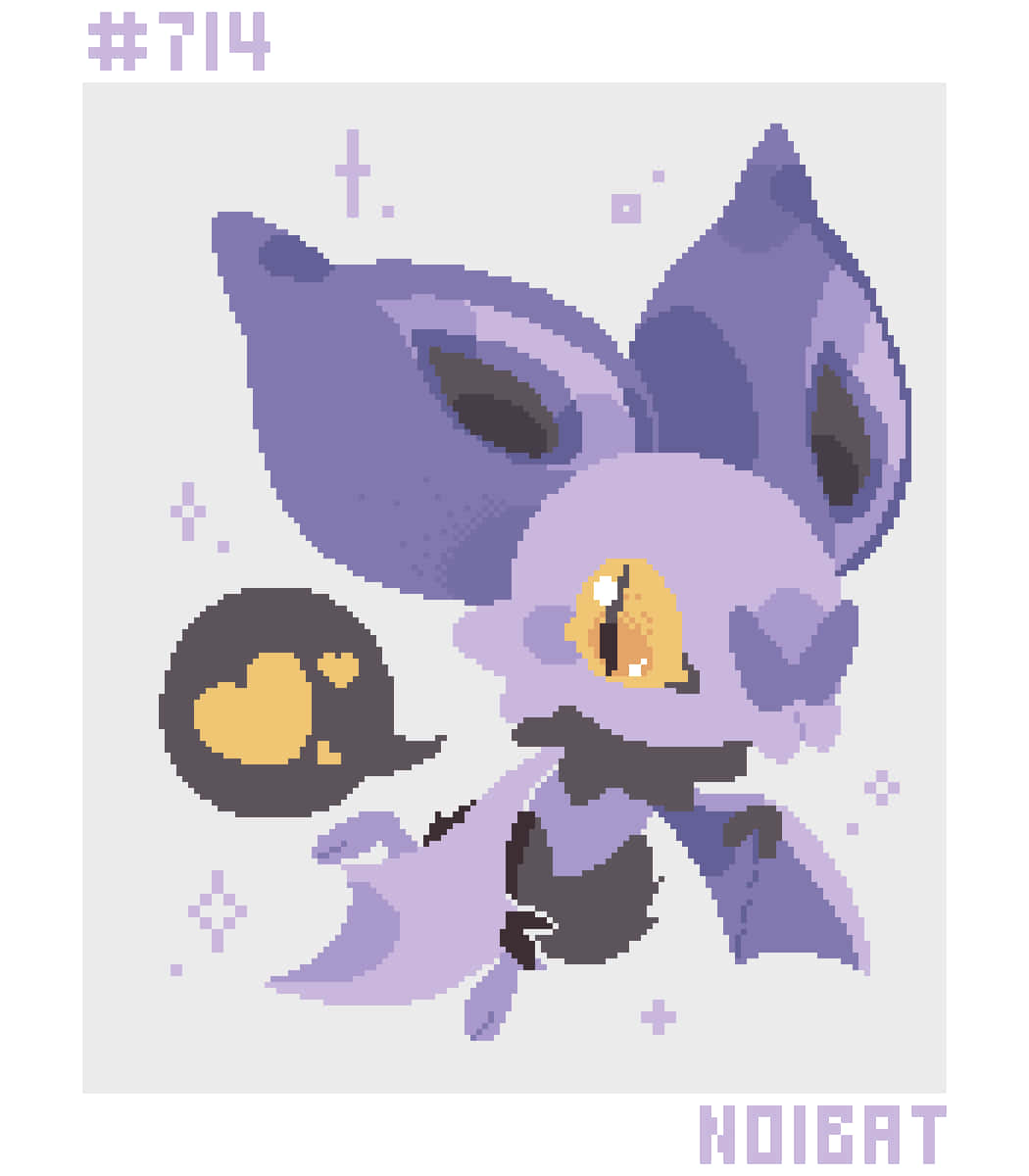 1050x1200 Download Pixelated Noibat Graphic Wallpaper