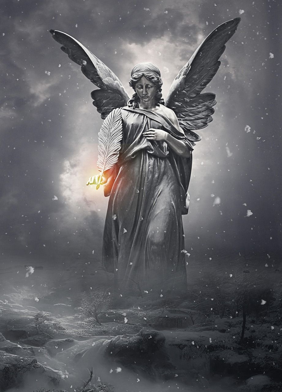 921x1280 Download Man Angel Statue. Royalty Free Stock Illustration Image