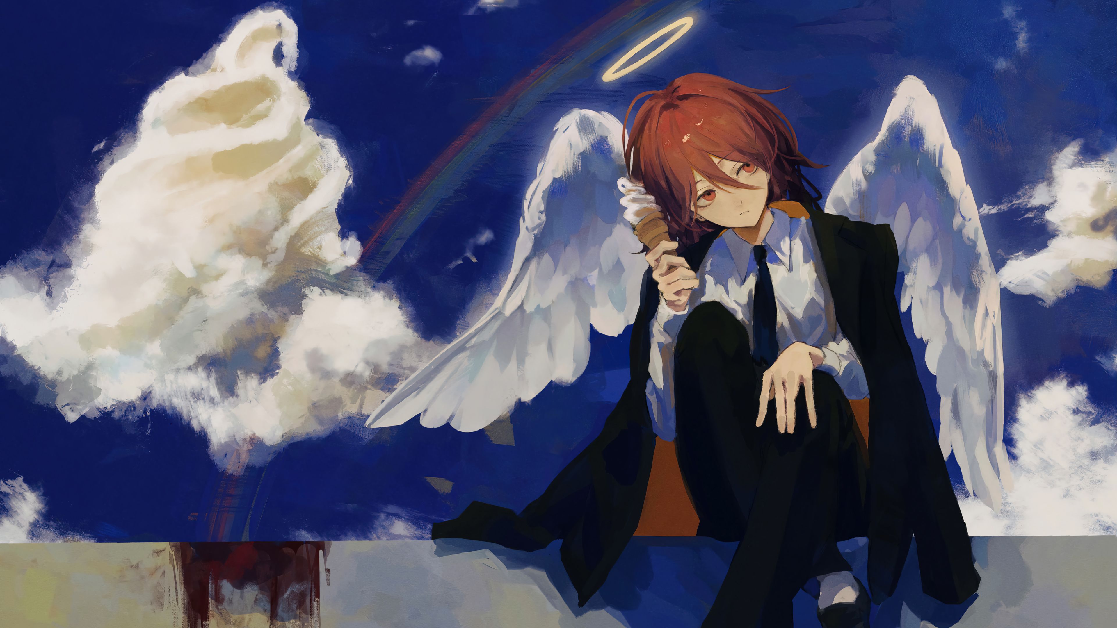 3840x2160 Angel Devil Chainsaw Man Art Wallpaper 4K HD PC j