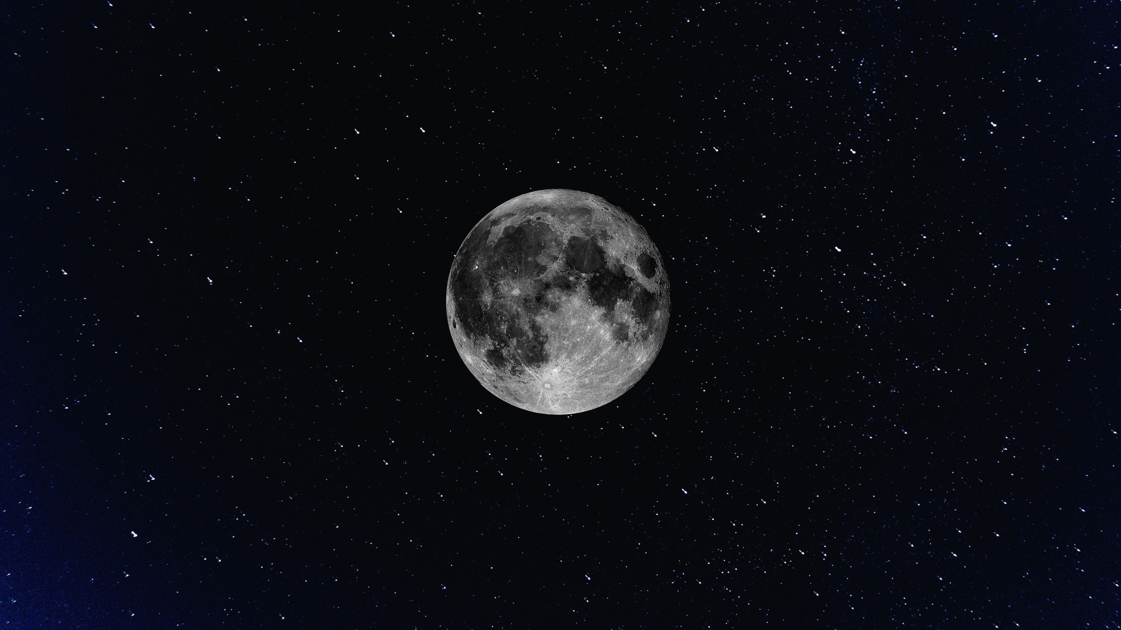 3840x2160 Moon Wallpaper 4K, Starry sky, Night