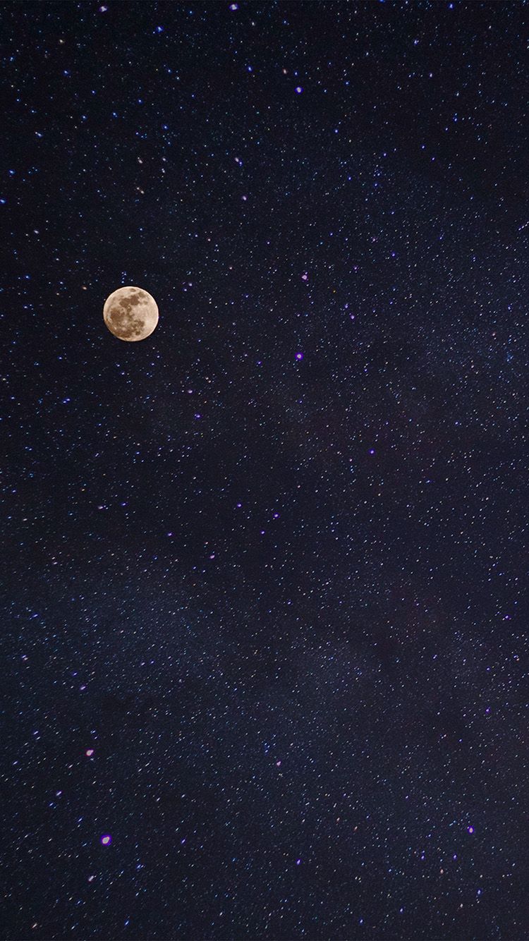 750x1334 iPhone X wallpaper. moon night space star nature