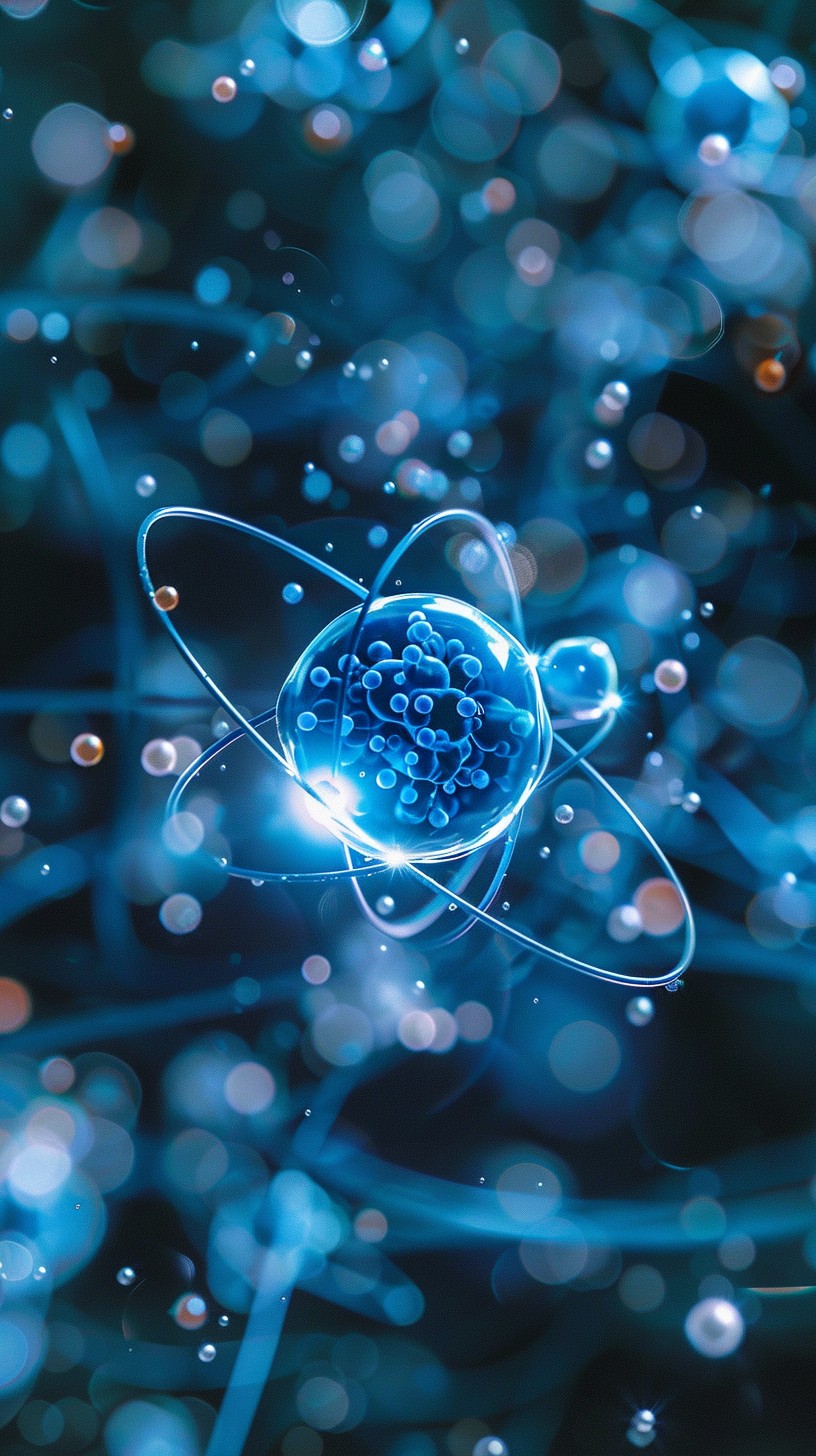 816x1456 Free Energetic Atomic Art Image, Energy, Abstract