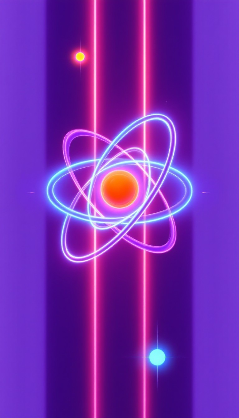 768x1344 Free Atomic Energy Concept Image, Electrons, Nucleus