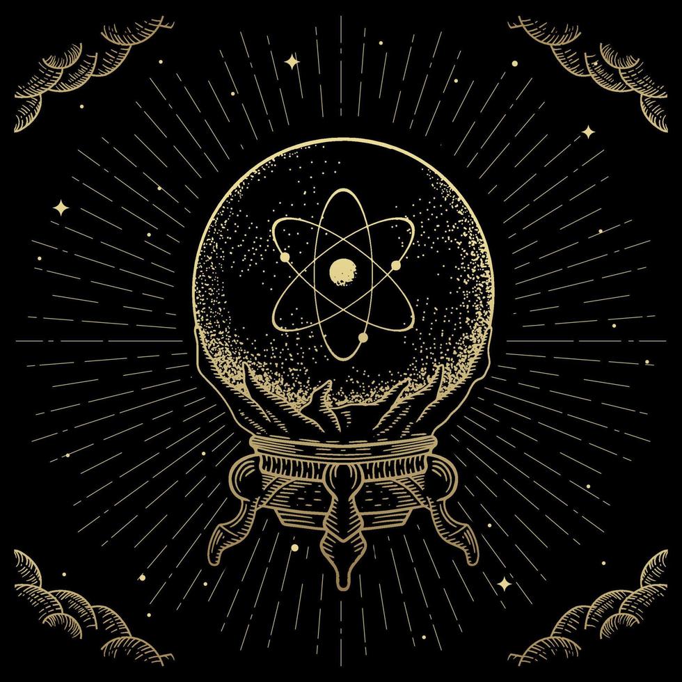 980x980 Crystal ball indicating atomic energy or astral power
