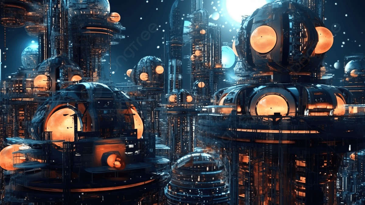1200x673 Conceptual 3D Art A City Powered By Atomic Energy In A Futuristic Cyber Punk World, Technology Wallpaper, Digital Wallpaper, Space Wallpaper Background Image And Wallpaper for Free Download