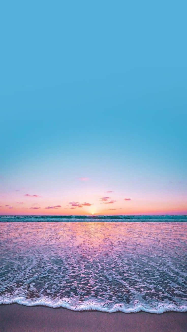 736x1308 Download Calm Blue Beach Aesthetic Picture