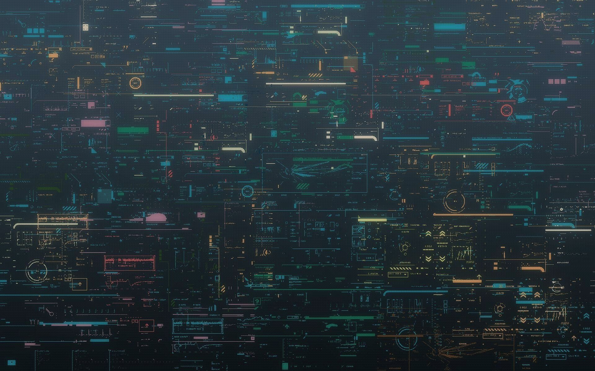 1920x1200 HD Technology Screen Wallpaper: Digital Interface Design