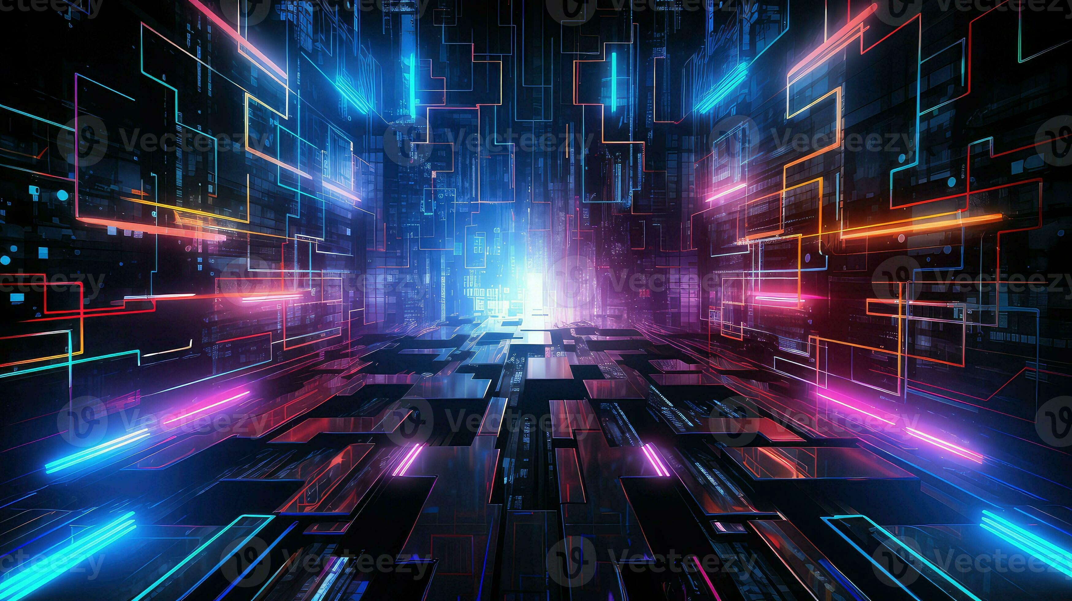 3497x1960 AI generated aesthetic wallpaper electronic background
