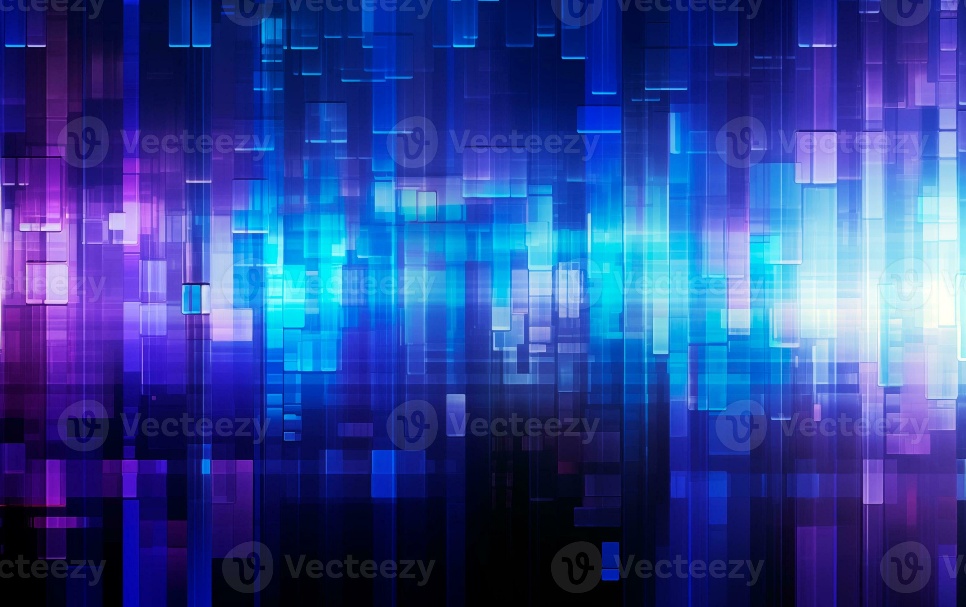 3121x1960 AI generated Futuristic glitch wallpaper in blue and purple colors. Distortion effect. Cyberpunk design concept. Retro futurism aesthetic tech neon colors. AI Generated