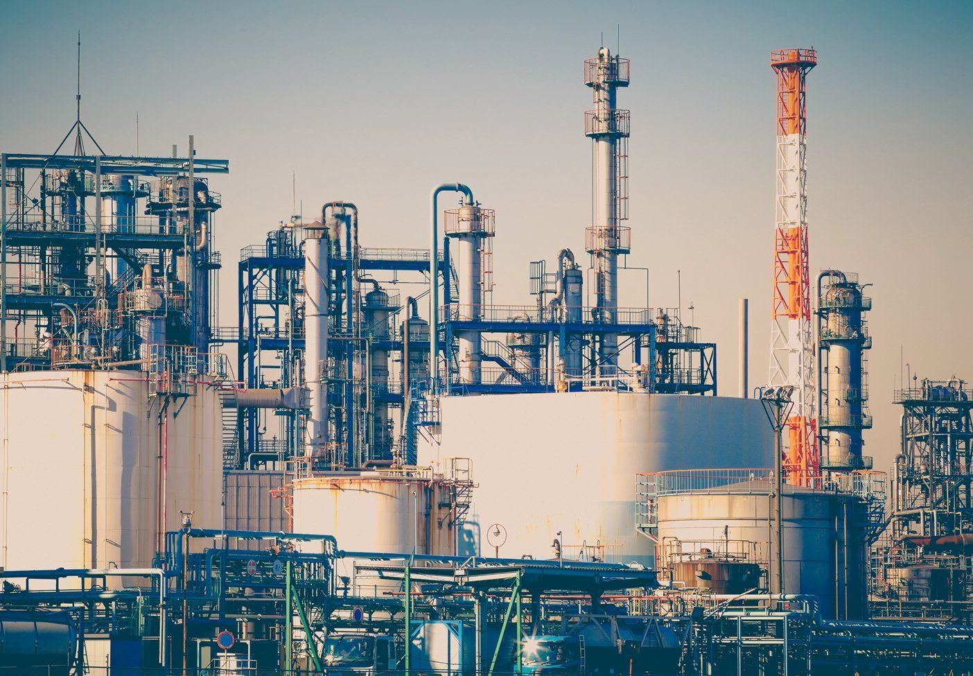 1404x975 Wall26 View At Oil Refinery Plant Form Industry Zone Wall Mural. Self Adhesive Large Wallpaper