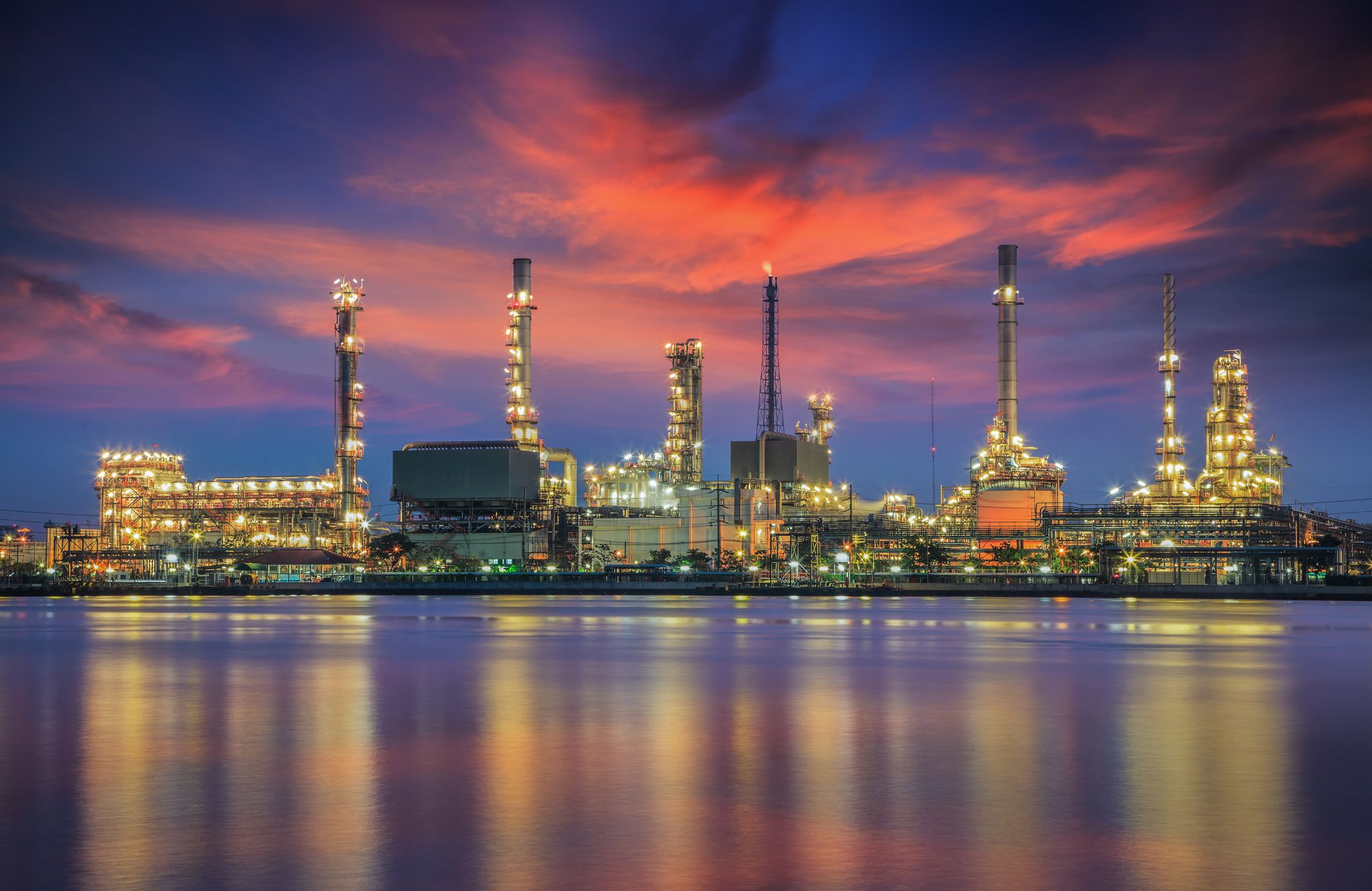 2048x1330 Wallpaper the sky, reflection, Bangkok, oil refinery plant, Refinery for mobile and desktop, section город, resolution 2048x1330