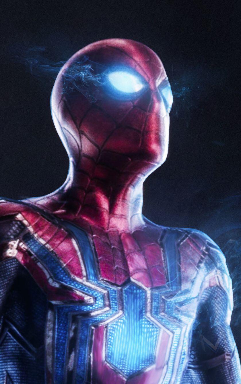 840x1336 Download 840x1336 Wallpaper Spider Man, Iron Suit, Art, Movie