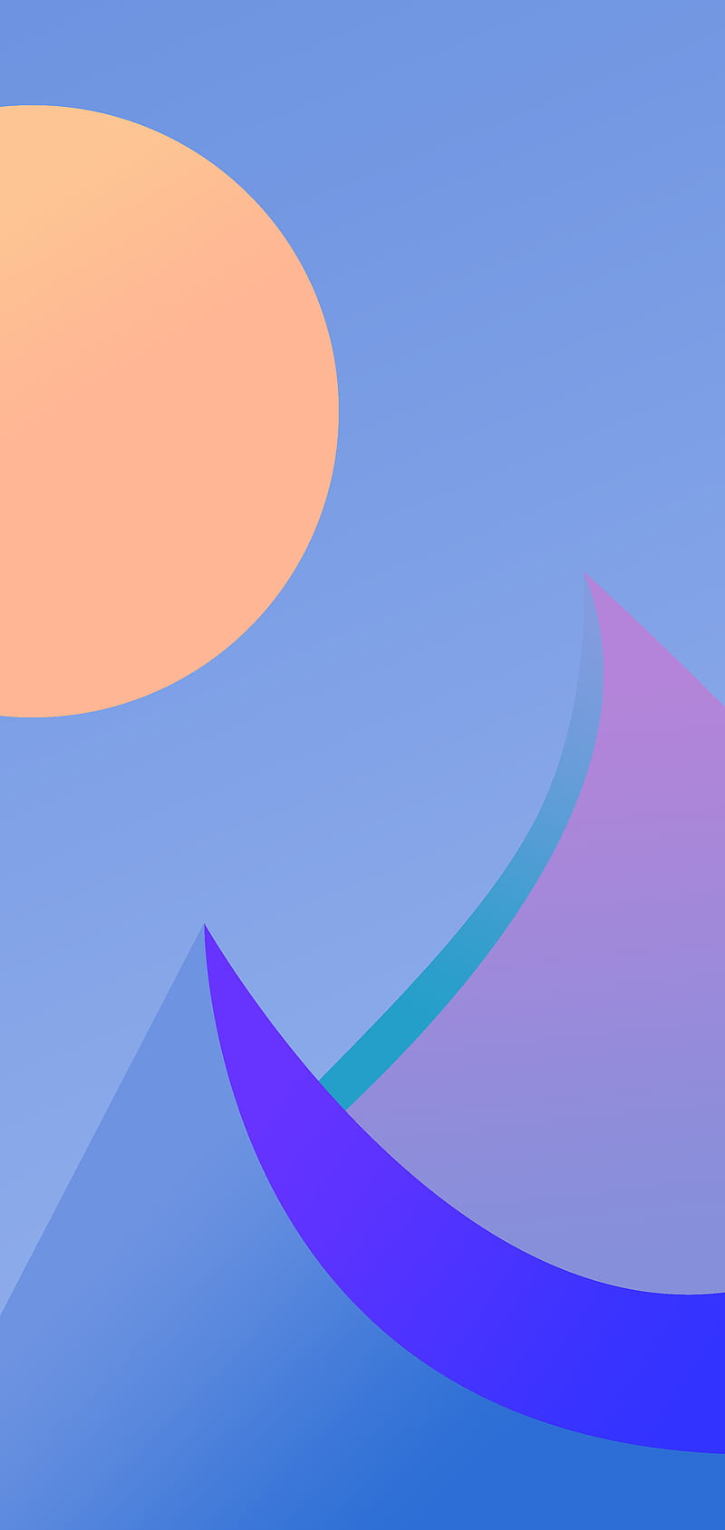 800x1689 Minimalism, geometric figures, colorful, shapes, digital art, gradient, vertical, HD phone wallpaper