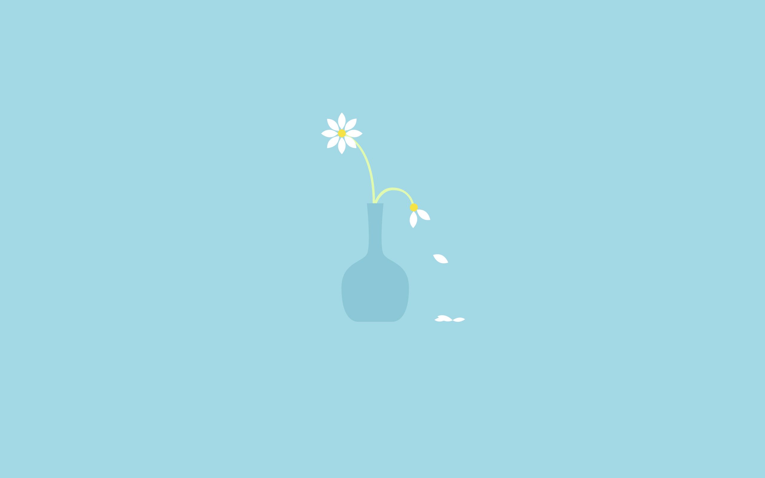 2560x1600 minimalism, Digital Art, Simple, Flowers Wallpaper HD / Desktop and Mobile Background