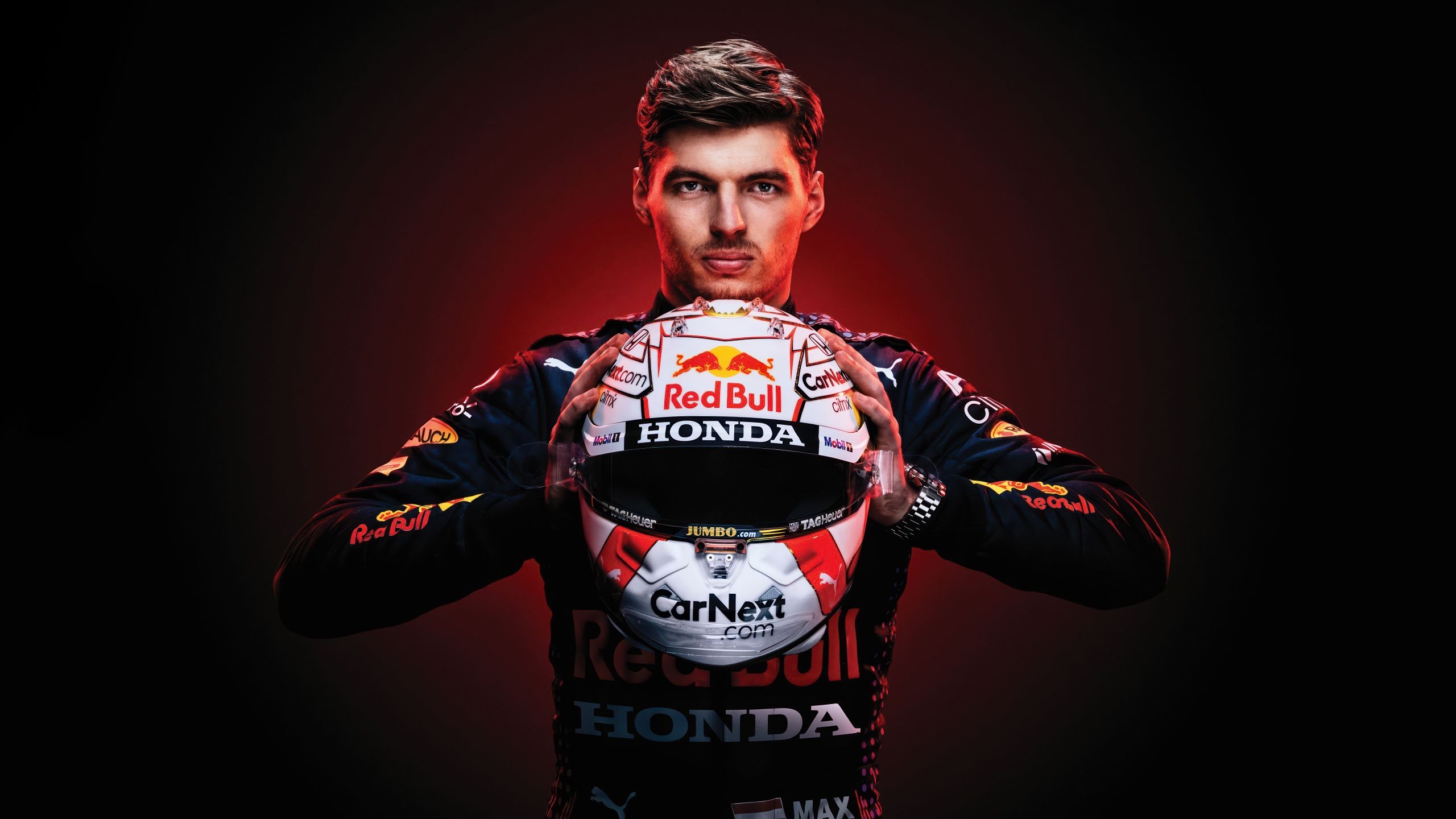 2560x1440 Max Verstappen Wallpaper 4K, Helmet, Red Bull Racing, Honda