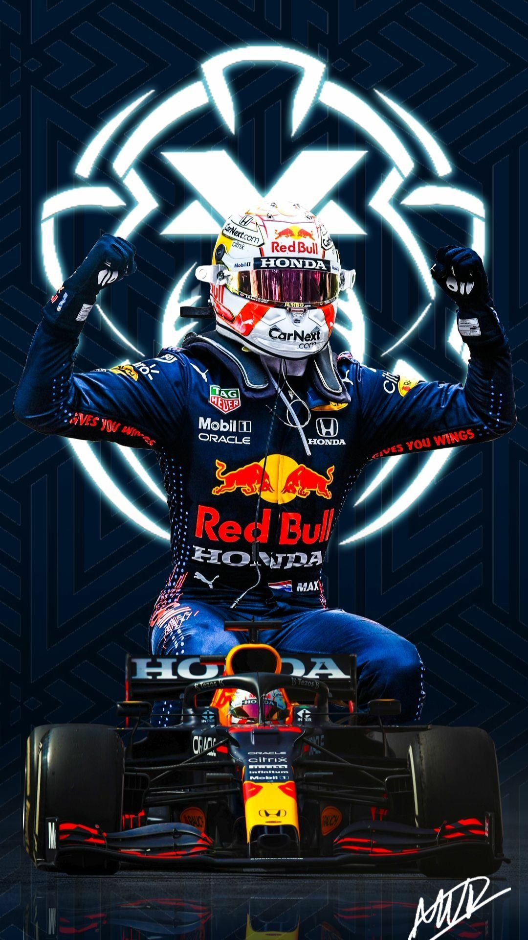 1080x1920 Max Verstappen F1 Champion
