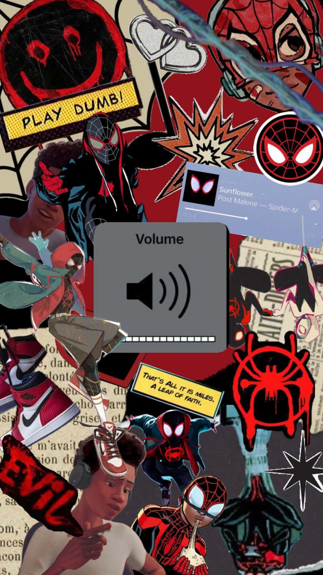 1080x1920 Download Miles Morales Spiderverse Collage Wallpaper