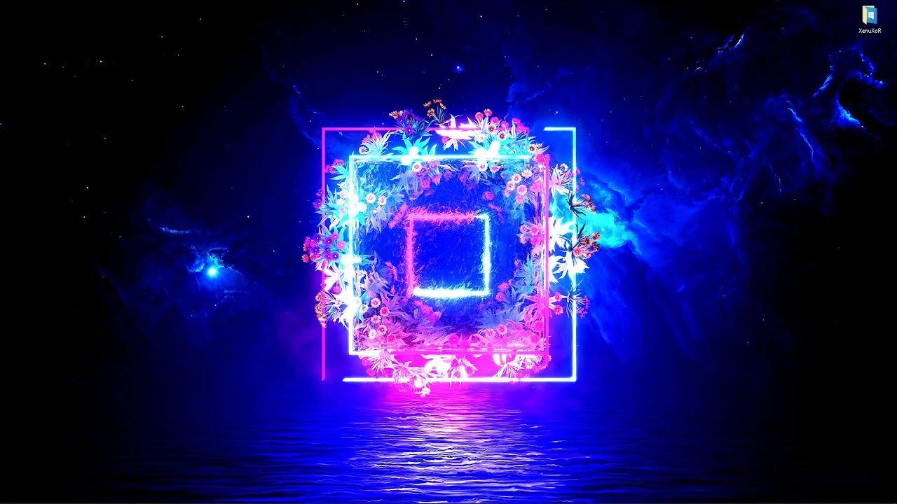 1280x720 Neon Flowers Animation Live Wallpaper