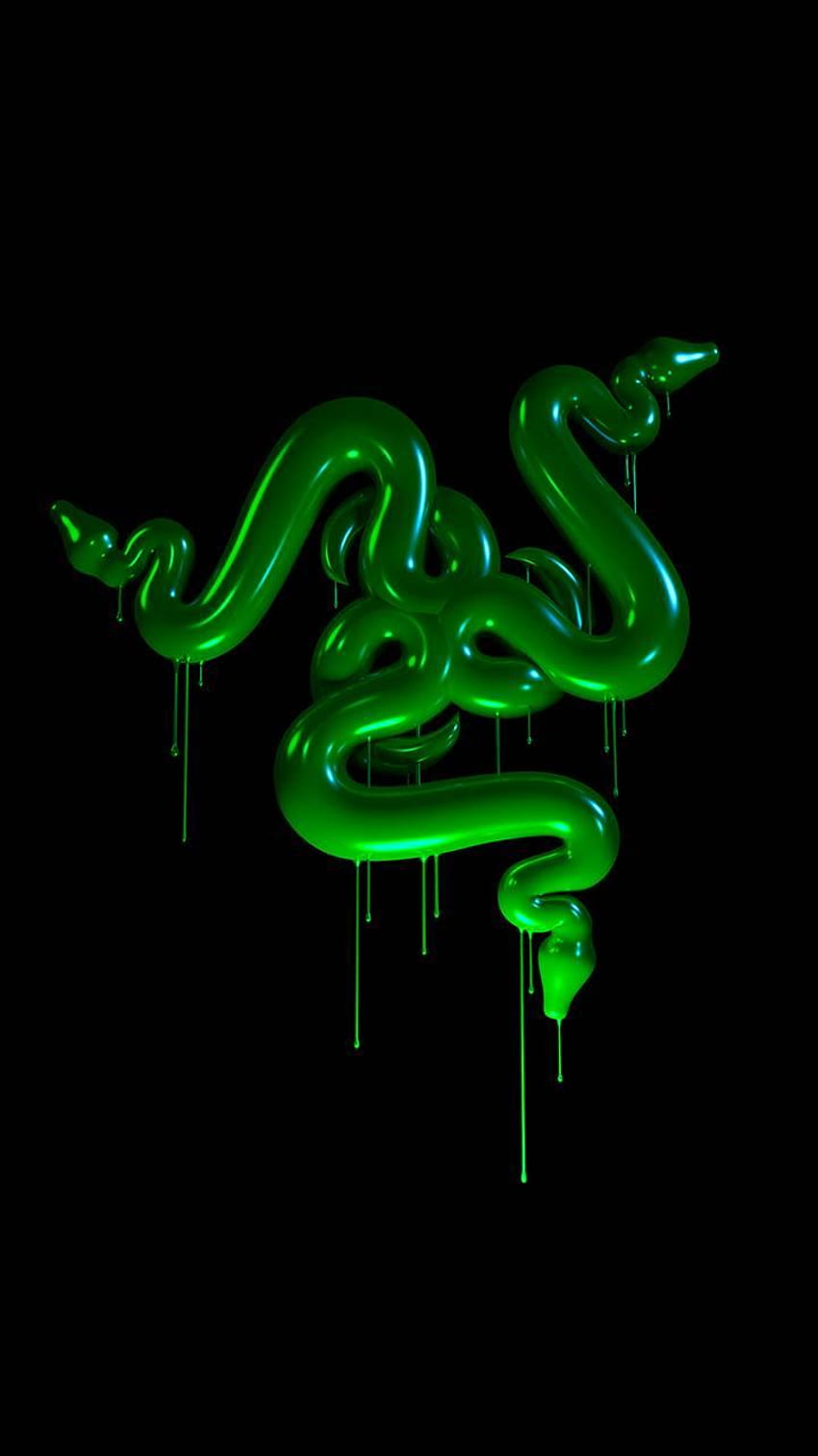 850x1511 Razer Snakes, Green and Black Snake HD phone wallpaper