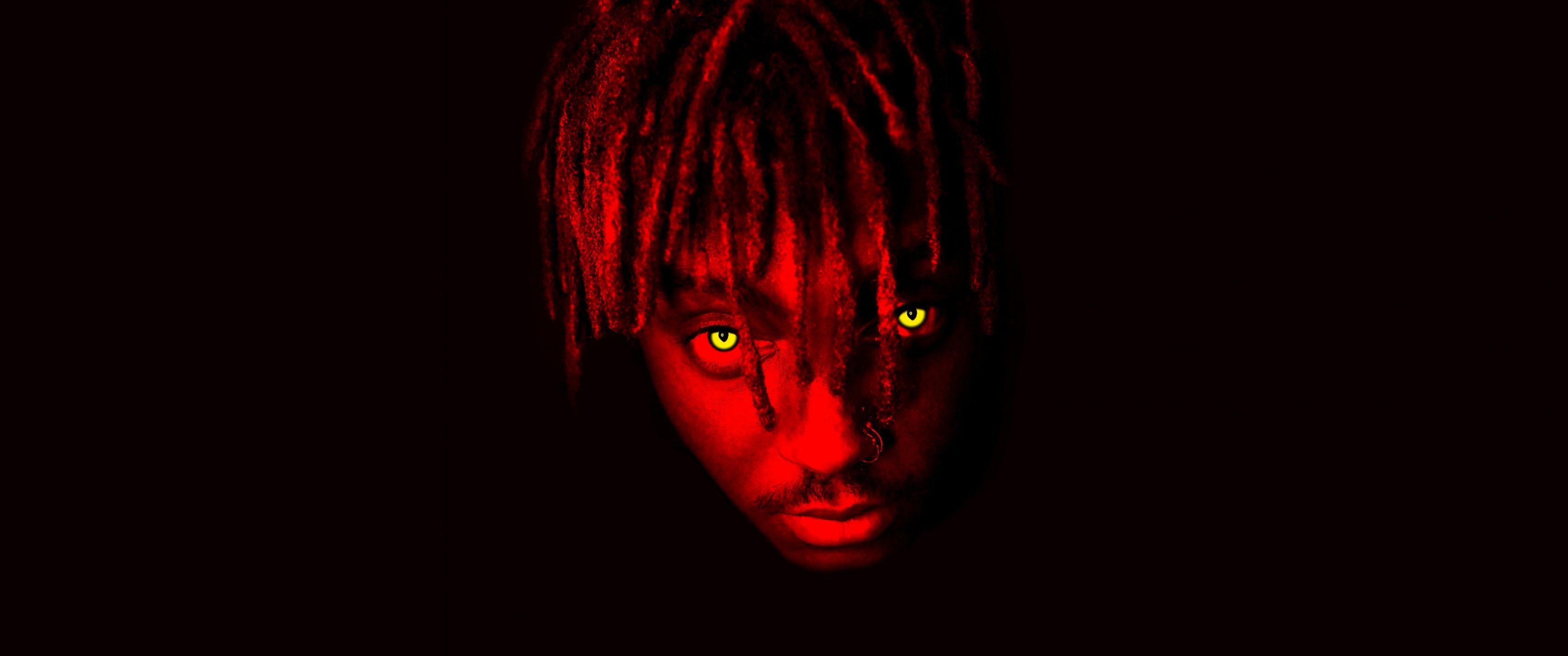 3440x1440 Juice Wrld Wallpaper 4K, Black background, American rapper