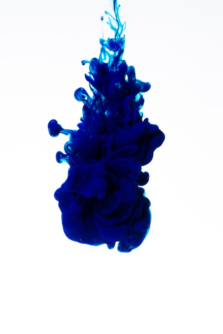 740x1109 Isolated ink blot Image