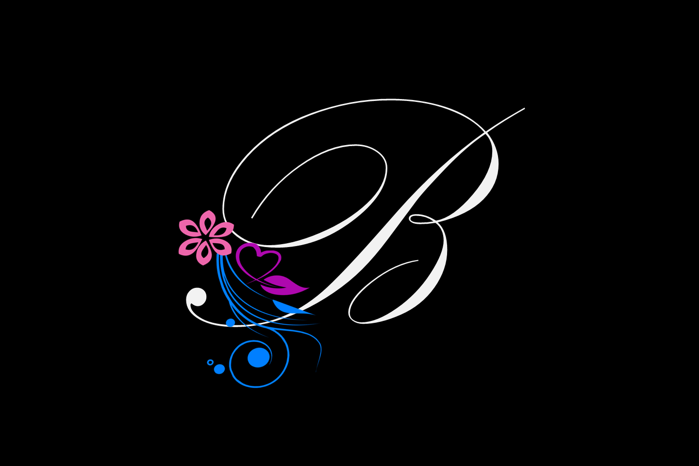1440x960 Letter B Desktop Background. Letter a
