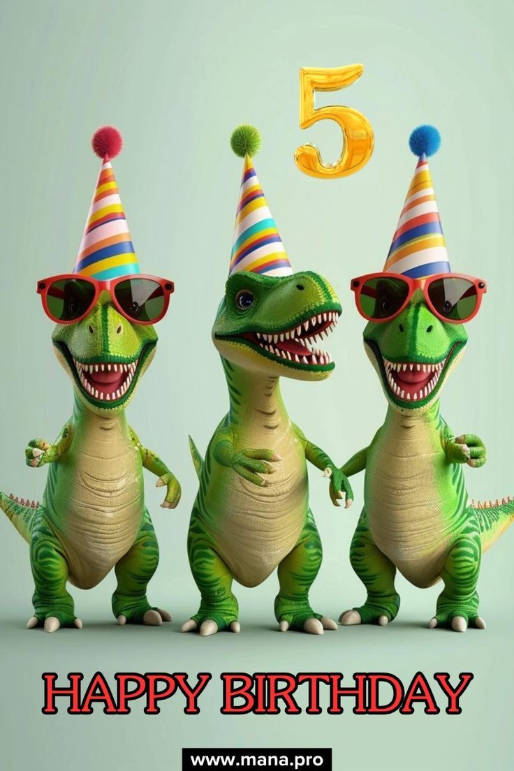 736x1104 Happy 5th Birthday Dinosaur Wishes & Greetings (CLICK TO VIEW ALL 5TH BIRTHDAY IMAGES)