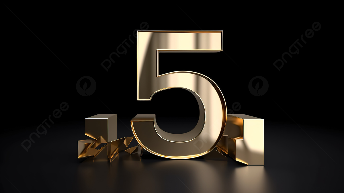 1200x673 Year Milestone Celebration Glittering Gold Markings On Black Background With 3D Illustration, 5th Anniversary, Golden Anniversary, Birthday Gold Background Image And Wallpaper for Free Download