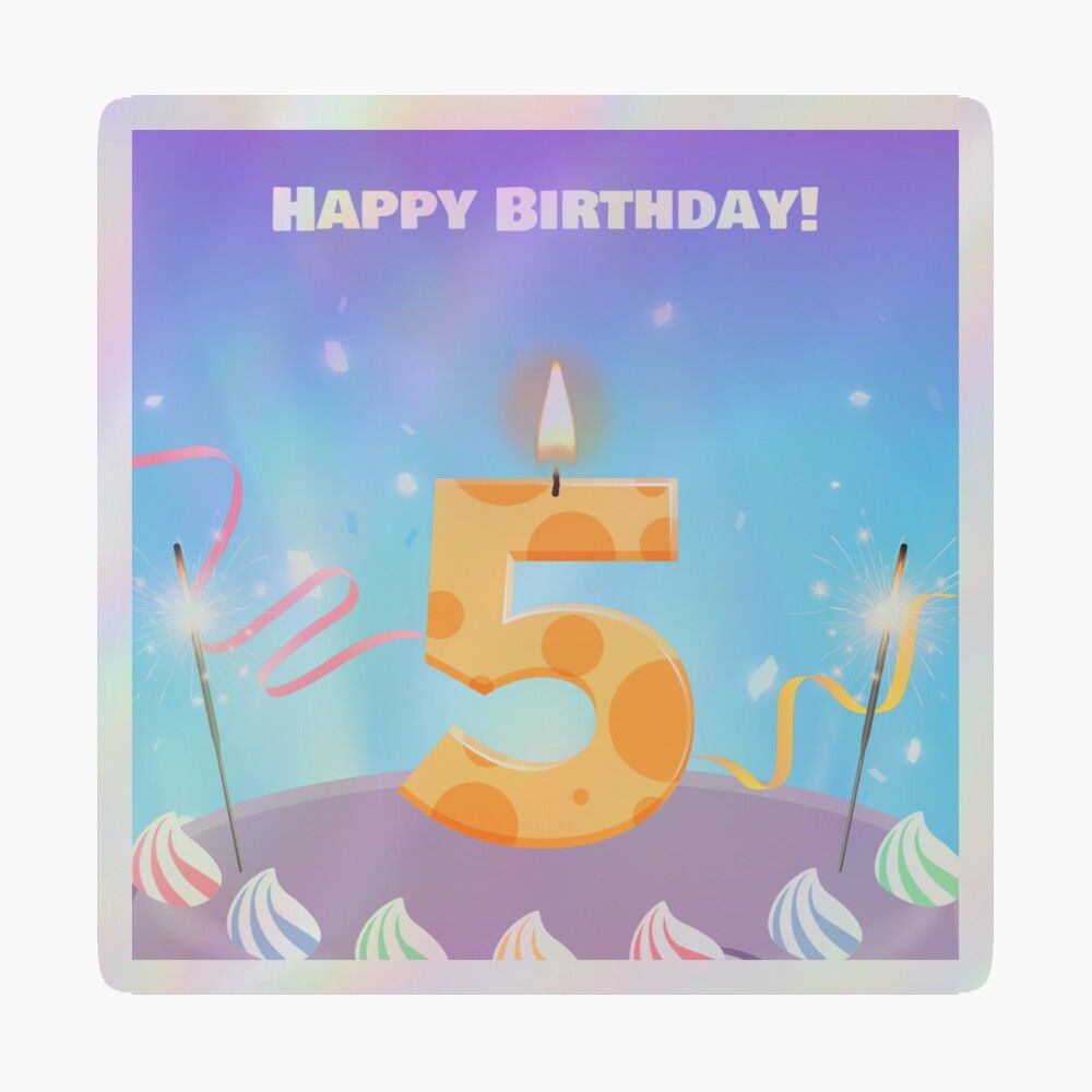 1000x1000 Happy Birthday 5 years old funny card and gear Greeting Card
