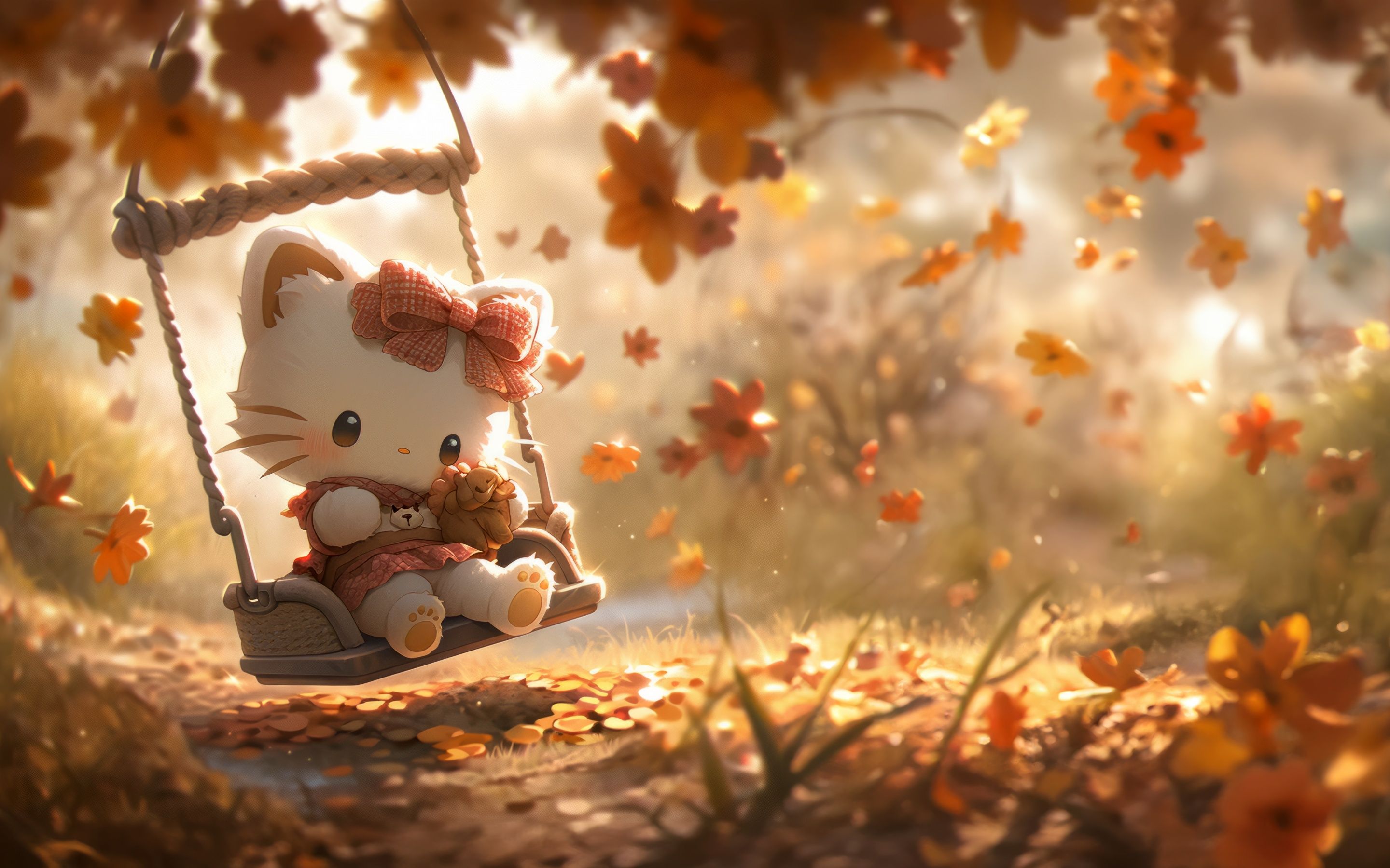 2880x1800 Hello Kitty Wallpaper 4K, Autumn background, 5K, 8K