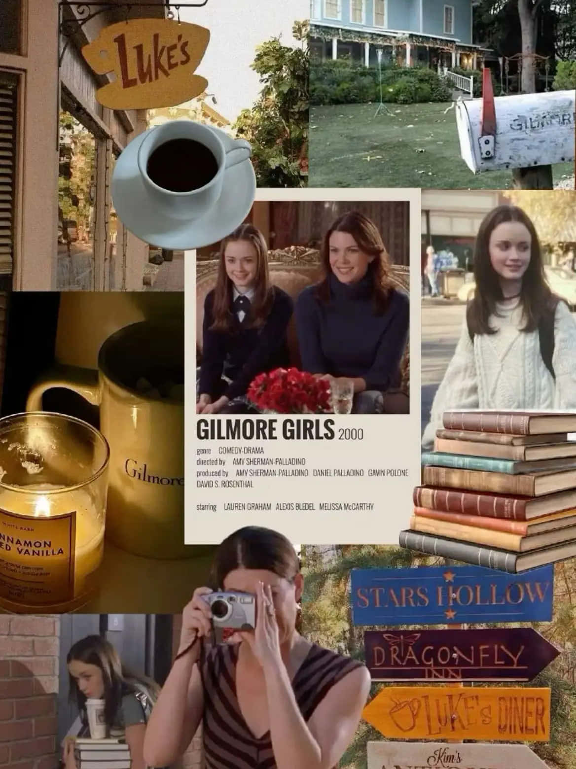 1168x1560 Download Gilmore Girls Collage Aesthetic Wallpaper