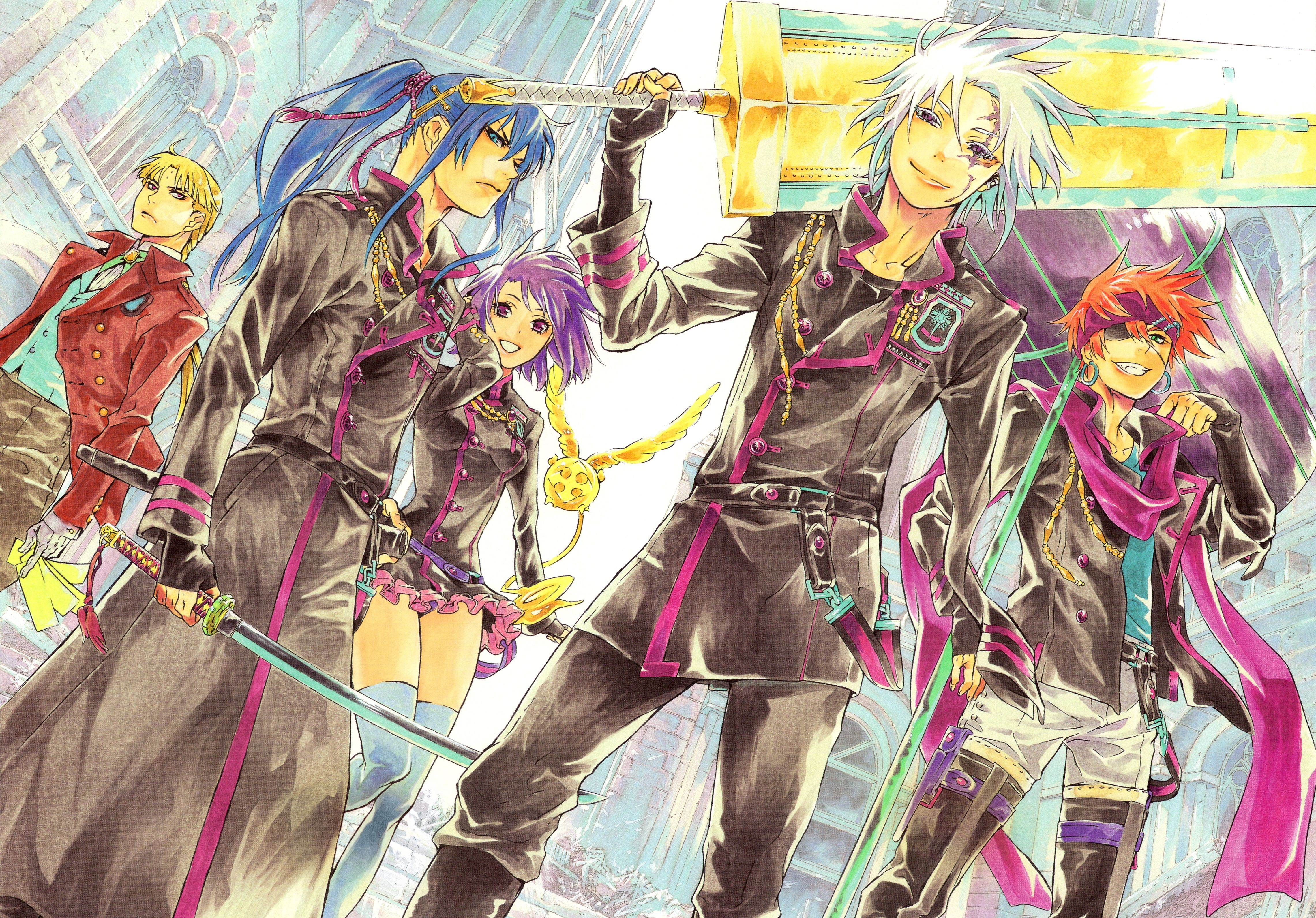 4562x3183 D.Gray Man 4K Ultra HD Wallpaper Featuring Allen Walker And Team By Hoshino Katsura