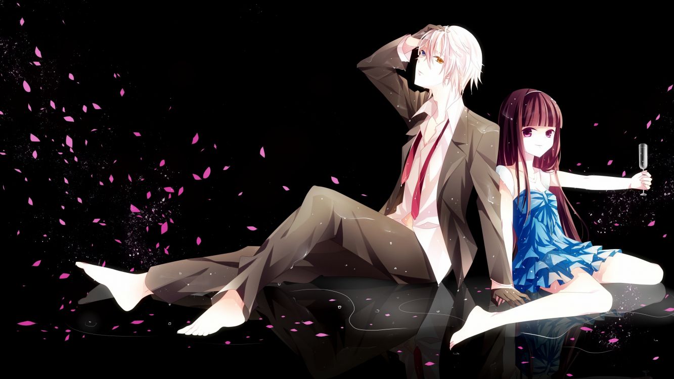 1333x750 Wallpaper Illustration, Fan Art, Mangaka, Dark, Black Hair, Background Free Image
