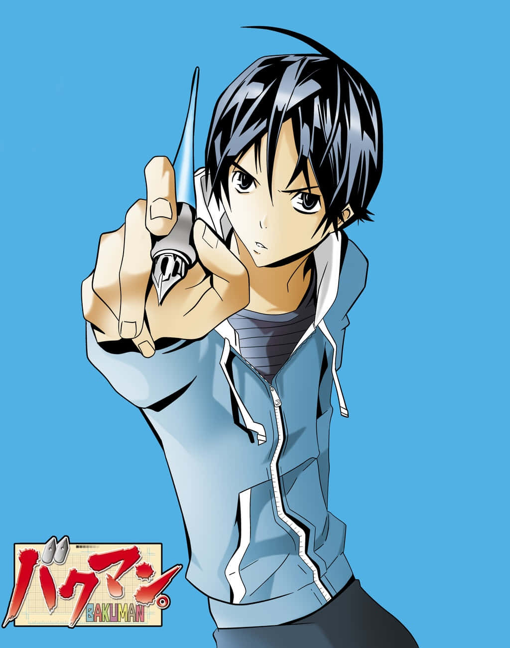 1024x1300 Download Talented Mangaka Moritaka Mashiro From Bakuman Wallpaper