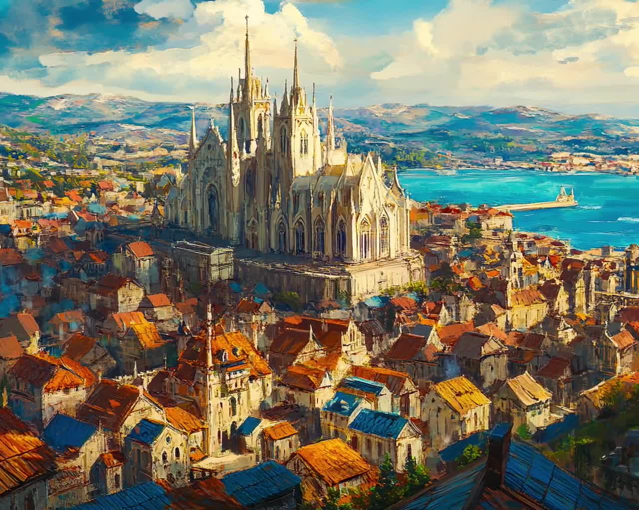 1280x1022 Stormwind City Large Horizontal Vintage Fantasy Wall Art Magical Landscape Digital Download Panoramic Decor World of Warcraft RPG Gaming