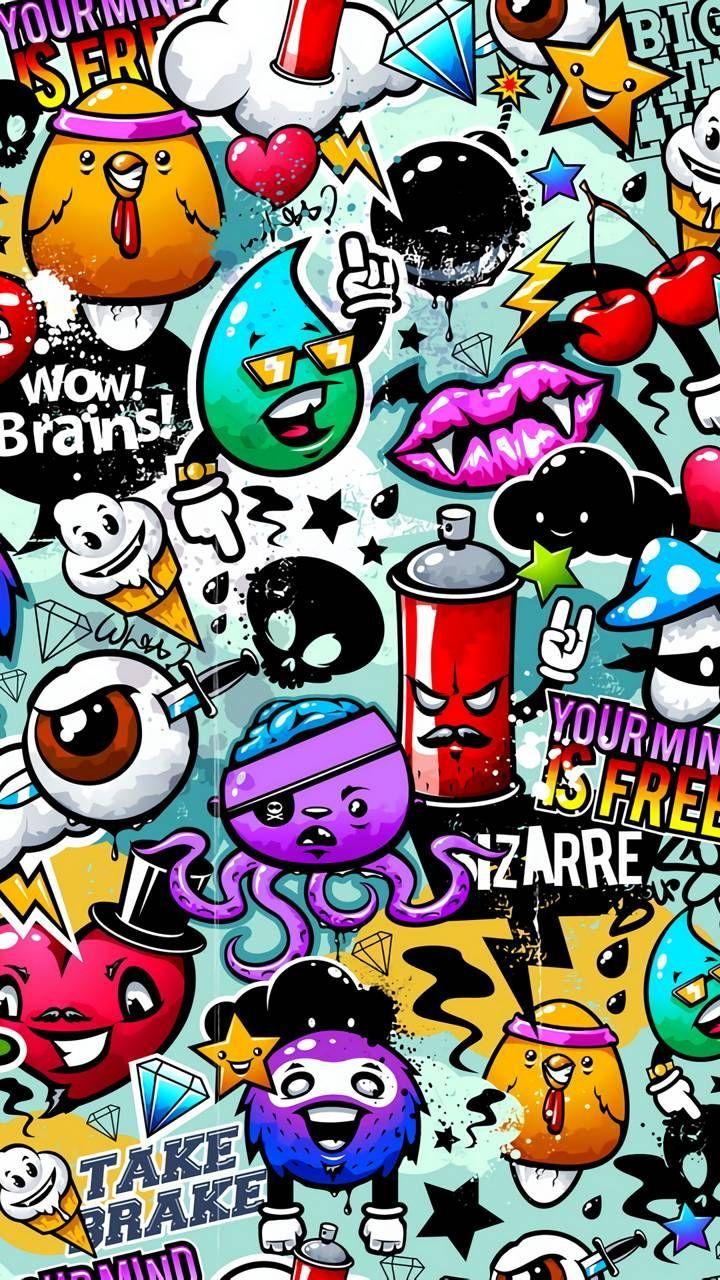 720x1280 Cartoon Graffiti Wallpaper, Free Stock Wallpaper