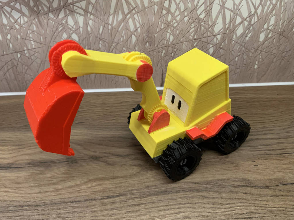 1024x768 Thingiverse the excavator (Max der Bagger) from Leo the Truck (Leo Lastwagen)