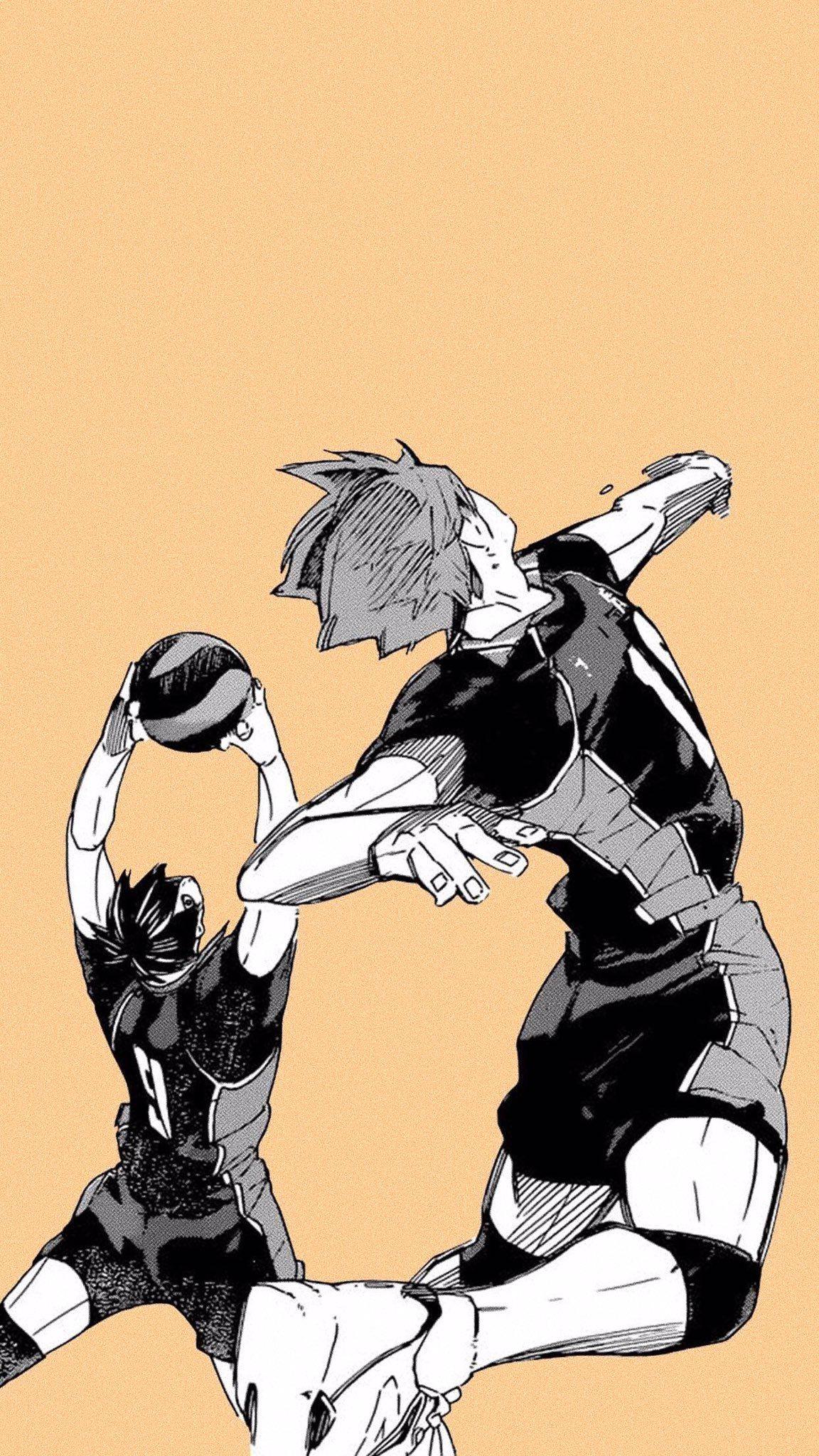 1152x2048 scarlet morning here are some haikyuu kagehina