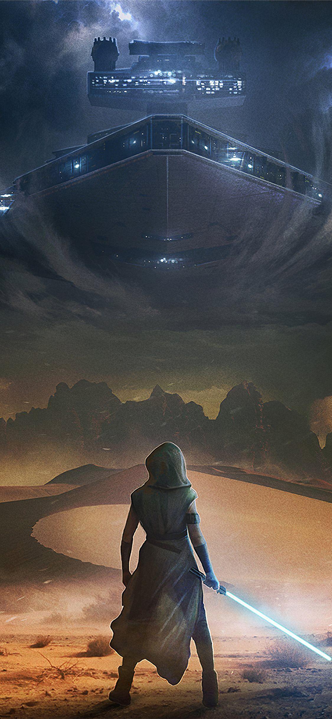 1125x2436 Star Wars The Rise Of Skywalker Arts #Star Wars The Rise Of Skywalker #rey #movies Movies #St. Star Wars Painting, Star Wars Wallpaper, Star Wars Background