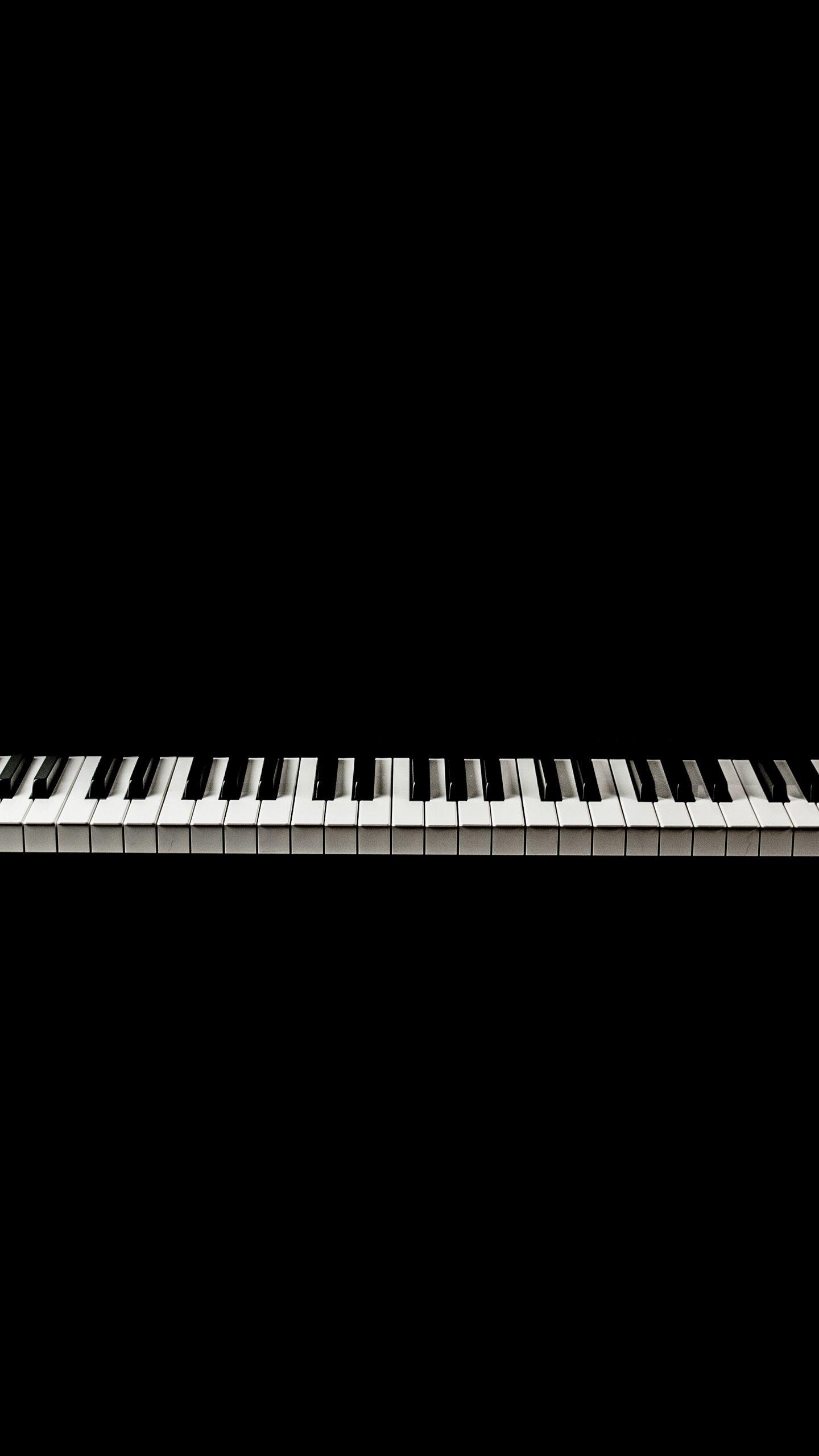1440x2560 Download wallpaper 1440x2560 piano, keys, bw, minimalism qhd