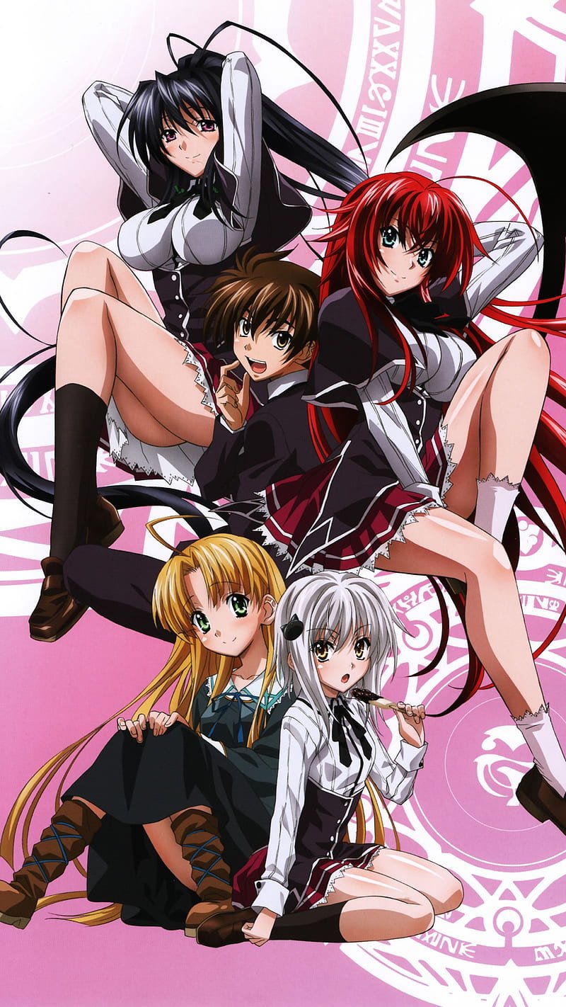 800x1422 5120x2880px, 5K free download. High School DxD, Gremory Rias, Toujou Koneko, Himejima Akeno, Argento Asia, Hyoudou Issei, HD phone wallpaper
