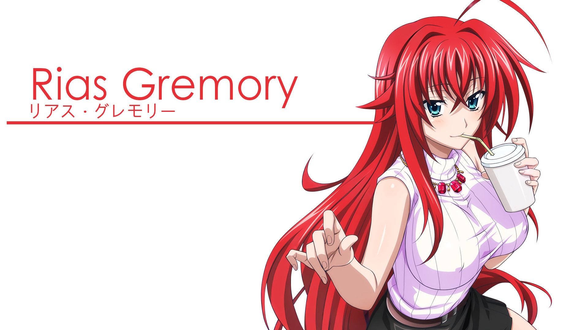 1920x1080 Drinking Rias Gremory High School Dxd Wallpaper
