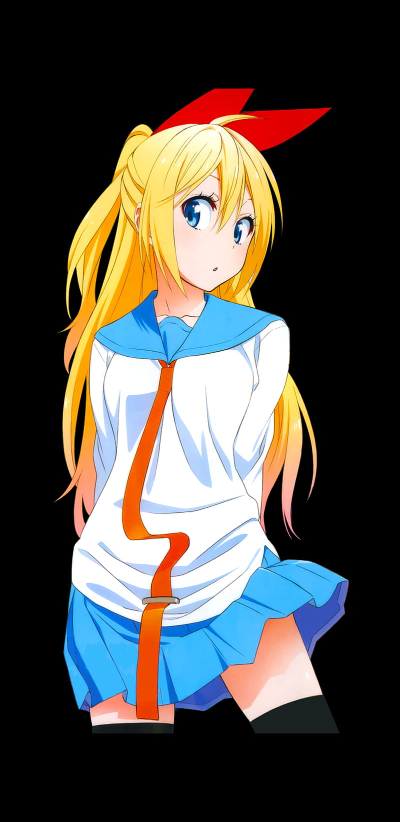 800x1643 Chitoge from Nisekoi, art, girl, HD phone wallpaper