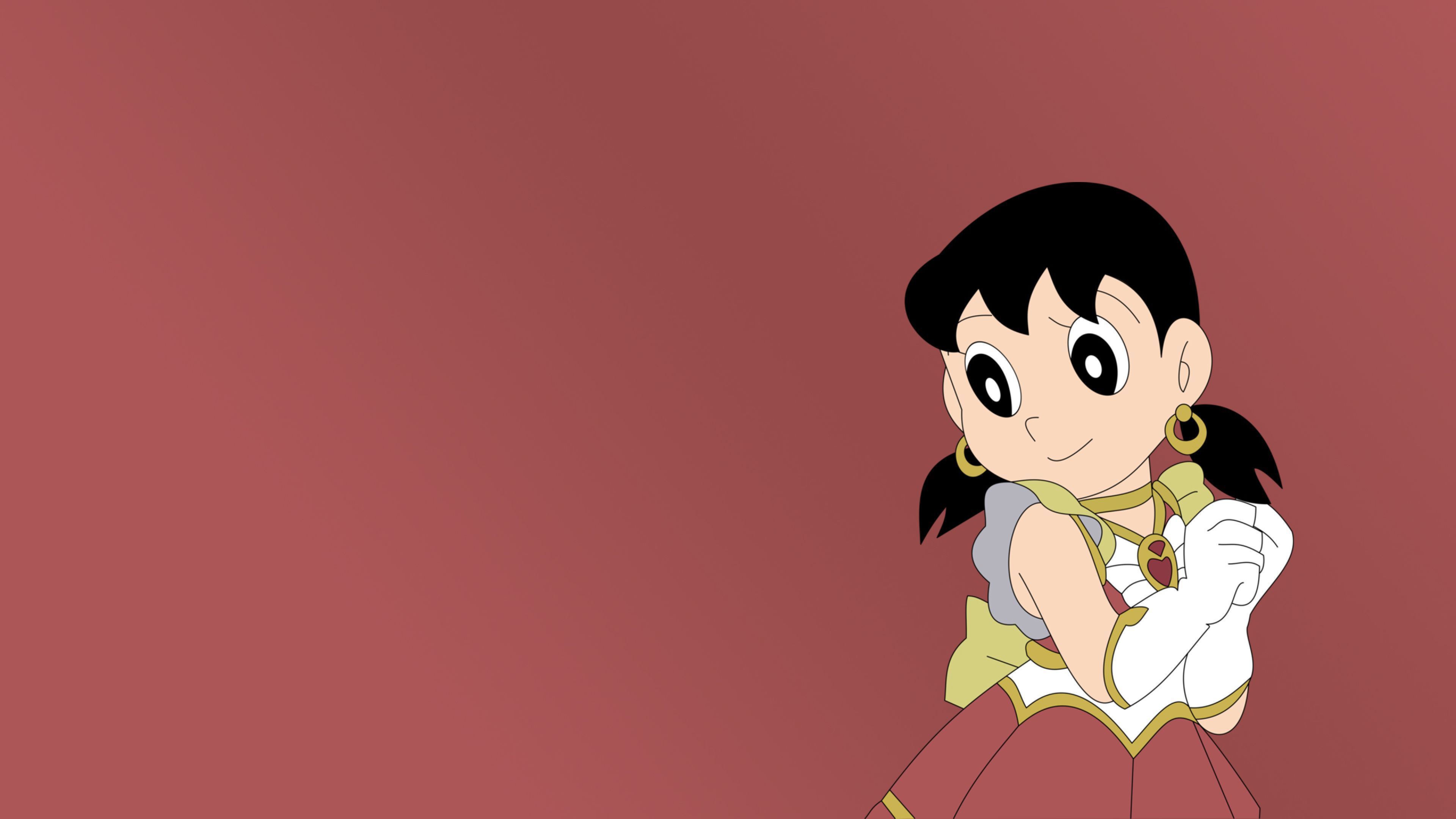 3840x2160 Shizuka In Brown Background 4K HD Shizuka Wallpaper
