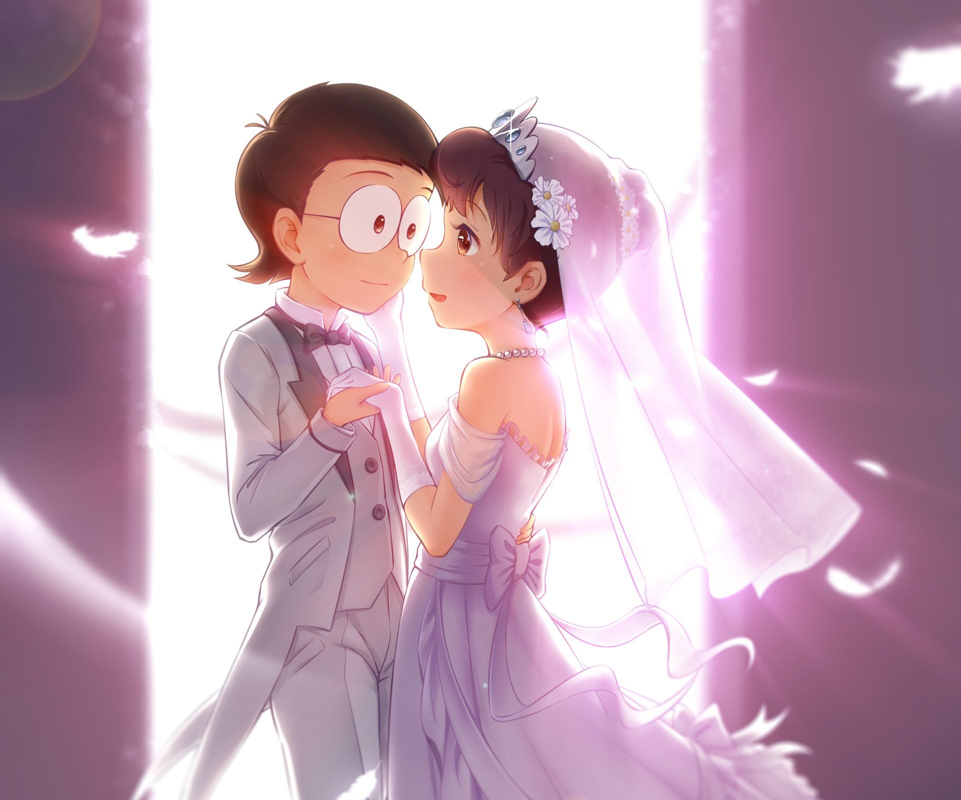 1920x1600 Nobita & Shizuka's Magical Wedding Doraemon Anime Wallpaper