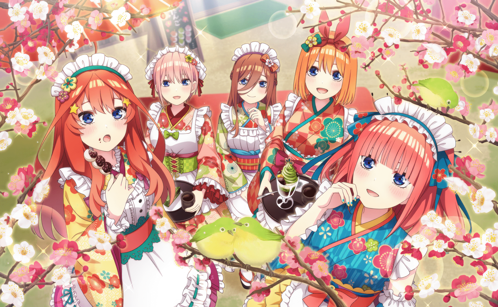 1920x1182 Quintessential Quintuplets in Bloom: HD Wallpaper Featuring Itsuki, Miku & Sistersx1400