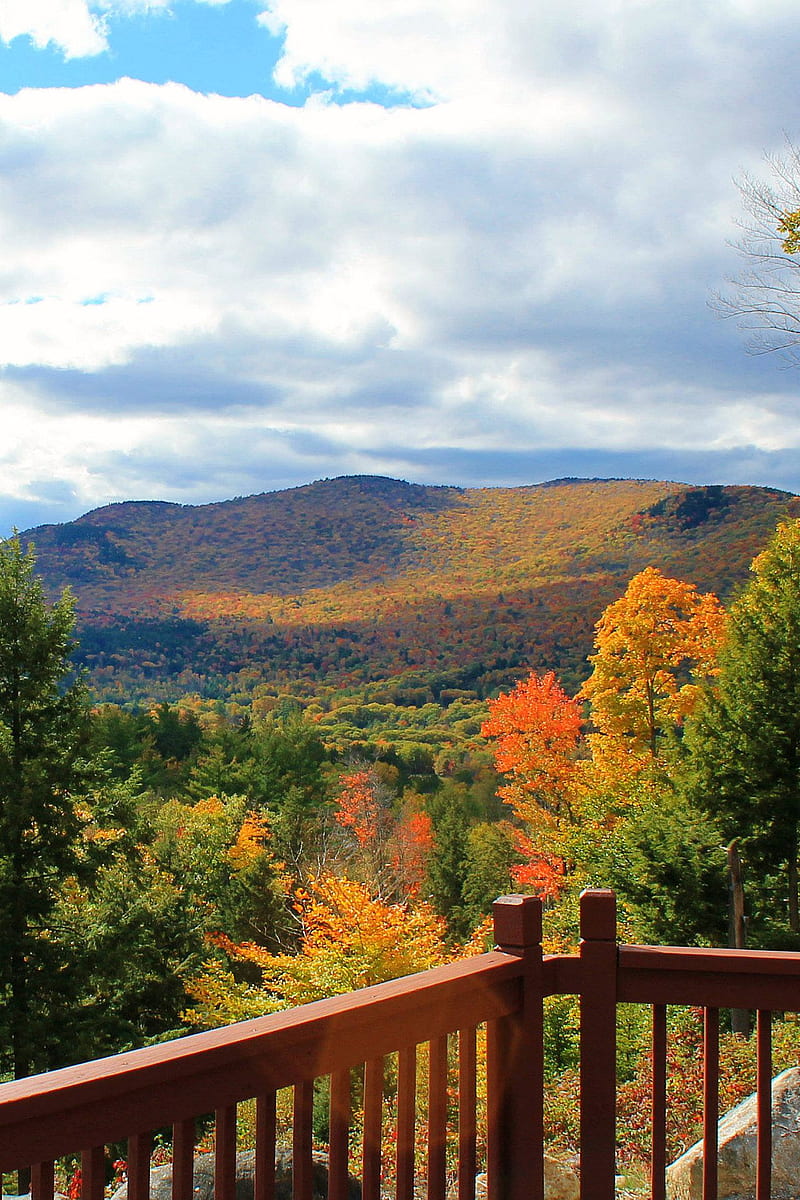 800x1200 New Hampshire Autumn, new hampshire, fall, porch, view, bonito, scenic, colorful, HD phone wallpaper