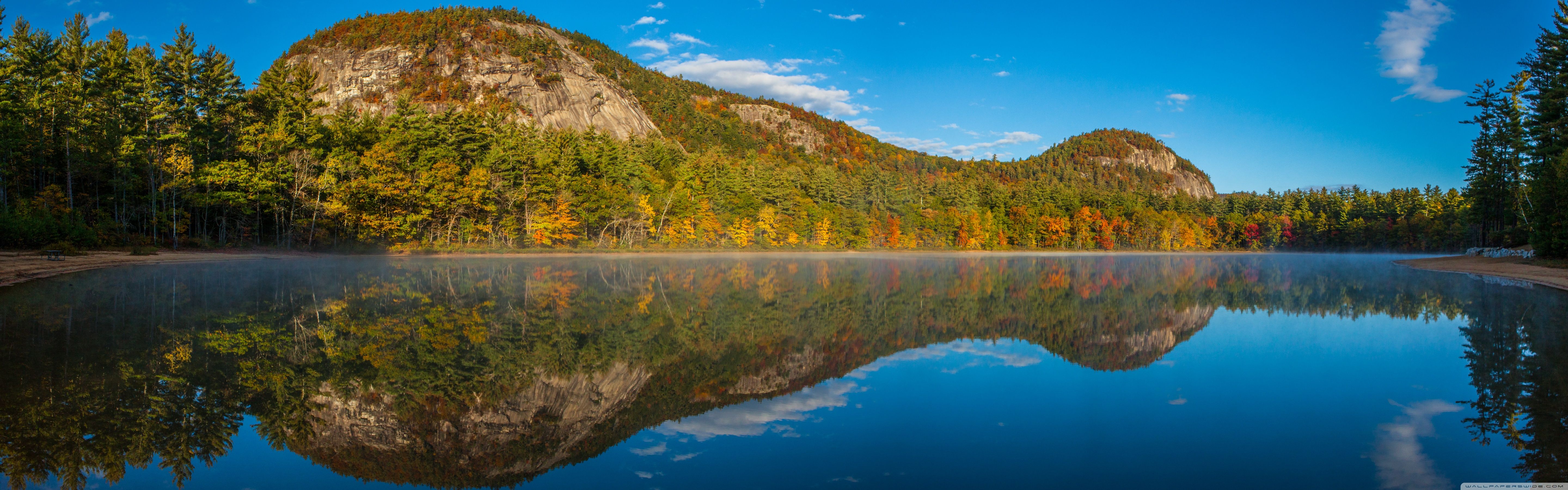 5760x1800 Echo Lake, White Mountains, New Hampshire 4K UHD Wallpaper for UltraHD Desktop and TV : Widescreen and UltraWide Display : Dual Monitor : Smartphone and Tablet Devices