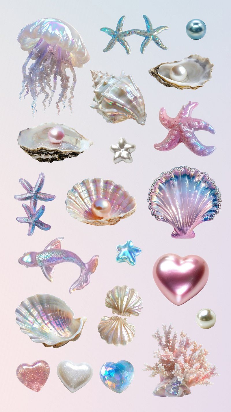 800x1422 PNG aesthetic iridescent mermaidcore design